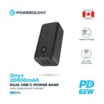 خرید پاوربانک پاورولوژی مدل Powerology Onyx 20000mAh