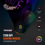 مشخصات ماوس گیمینگ پرودو مدل PDX 322