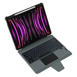 کیف کلاسوری کیبورد دار آیپد نیلکین iPad Air 13 2024 / Pro 12.9 2022 Nillkin Bumper Link Backlit