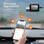اپلیکیشن دوربین خودرو شیائومی Xiaomi 70mai Dash Cam A510 Set با دوربین پشتی