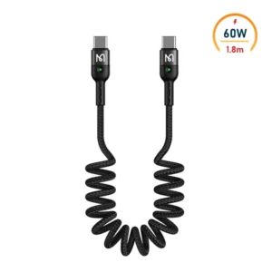 کابل دو سر تایپ سی فنری مک دودو Mcdodo CA-7860 طول 1.8 متر توان 60 وات