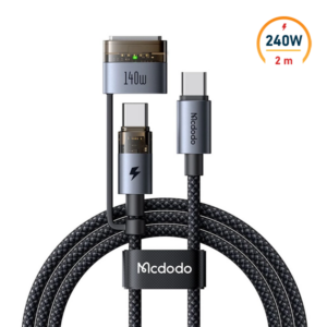 کابل شارژ مک بوک دو سر مک دودو Mcdodo CA-8860 MagSafe 3 توان 240 وات طول 2 متر