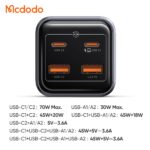 شارژر دیواری و سیم سیار مک دودو Mcdodo CH-2530 طول 1.5 متر توان 70 وات