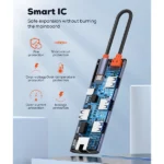هاب 6 پورت تایپ سی الدینیو LDNIO DS-16U توان 100 وات