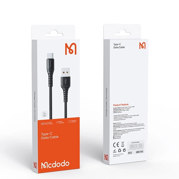 کابل تایپ سی مک دودو Mcdodo CA-2271 شدت جریان 3 آمپر طول 1 متر
