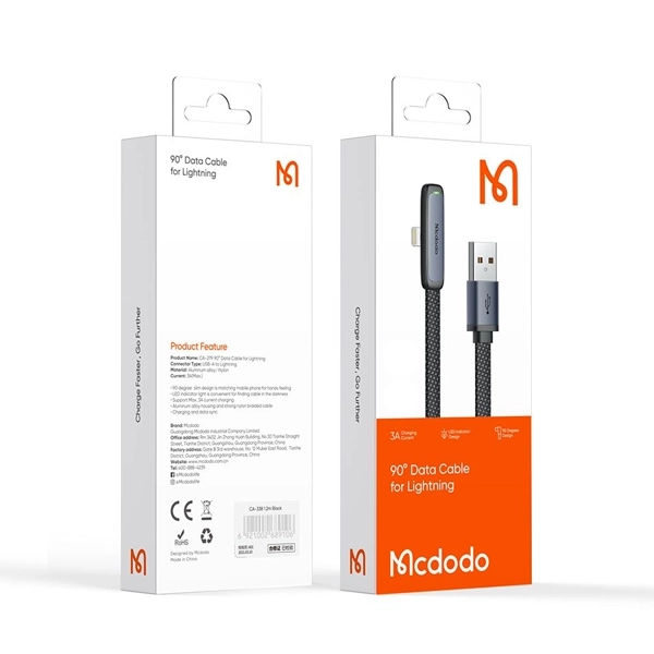 کابل لایتنینگ مک دودو Mcdodo CA-2791 شدت جریان 3 آمپر طول 1.8 متر