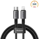 کابل شارژ تایپ سی به لاتنینگ مک دودو Mcdodo CA-2851 توان 36 وات طول 1.8 متر