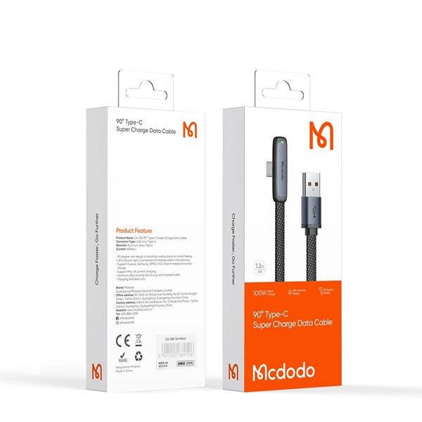 کابل تایپ سی مک دودو Mcdodo CA-3340 توان 100 وات طول 1.2 متر