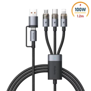 کابل سه سر مک دودو Mcdodo CA-7260 توان 100 وات طول 1.2 متر