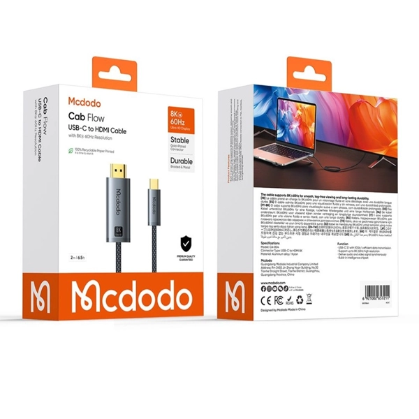 کابل تایپ سی به HDMI مک دودو Mcdodo CA-8040 8K طول 2 متر