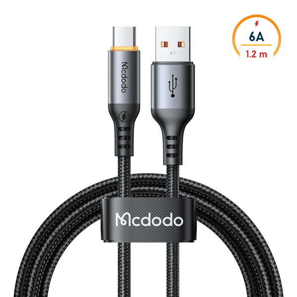 کابل تایپ سی مک دودو Mcdodo CA-0570 شدت جریان 6 آمپر طول ۱.۲ متر