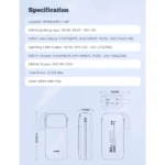 پاوربانک 30000 الدینیو LDNIO PQ30 توان 22.5 وات همراه با 2 کابل متصل