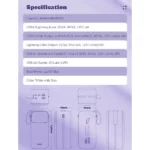 پاوربانک 50000 الدینیو LDNIO PQ50 توان 22.5 وات همراه با 2 کابل متصل