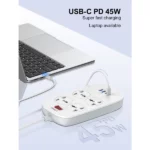 قابلیت چندراهی برق و شارژر الدینیو LDNIO SC4407C توان 45 وات