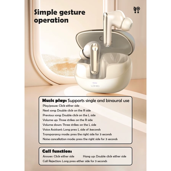 هندزفری بلوتوثی الدینیو LDNIO T06