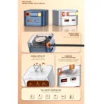 قابلیت شارژر دیواری الدینیو LDNIO Q9 توان 33 وات با کابل جمعشونده
