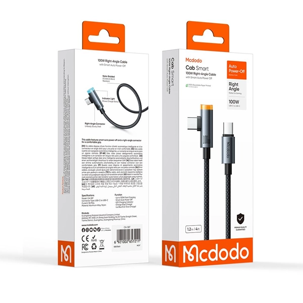 کابل دو سر تایپ سی مک دودو Mcdodo CA-5870 توان 100 وات طول 1.2 متر