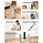 ویژگی فلاسک شیائومی Xiaomi Mijia Insulation Cup MJTGB02PL ظرفیت 480 میلیلیتر